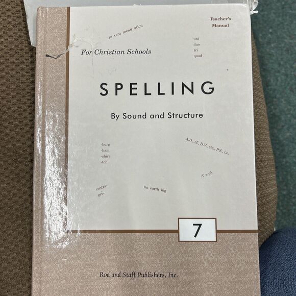 Spelling by Sound and Structure‎ : Teacher's Manual by Marvin Eicher (Hardcover) - Picture 1 of 1